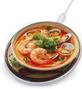 Tom Yum Goong Soup Shrimp Oysters Fast Portable Charger 10W Funny Graphic Phone Charging Pad with USB Cable
