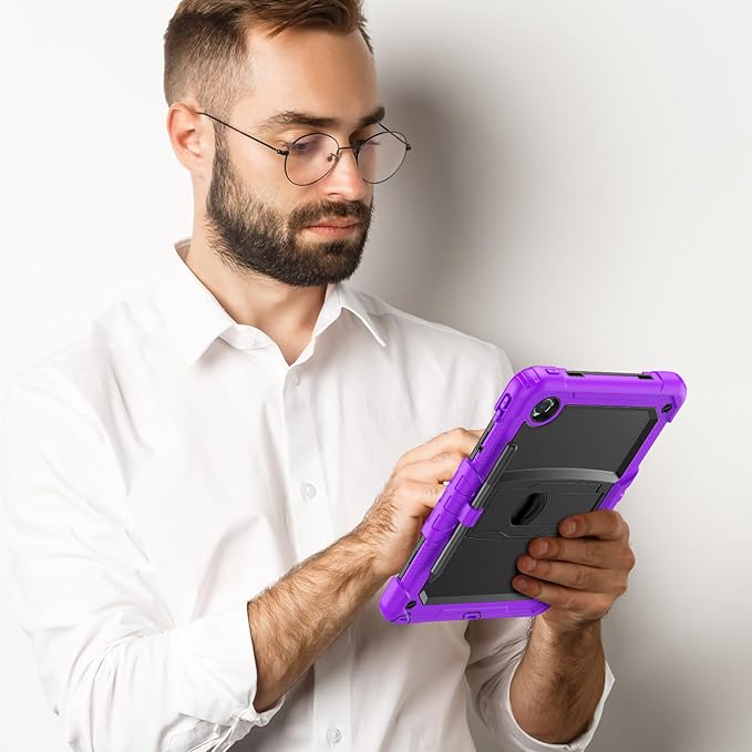 HXCASEAC for Lenovo Idea Tab 11 Case Tab M11 / K11 Case (TB336FU/TB330FU) Shockproof Design | Screen Protector | Built-in Stand | Pen Holder Lenovo Idea Tab 11 / M11 Tablet Cover Kids - Purple
