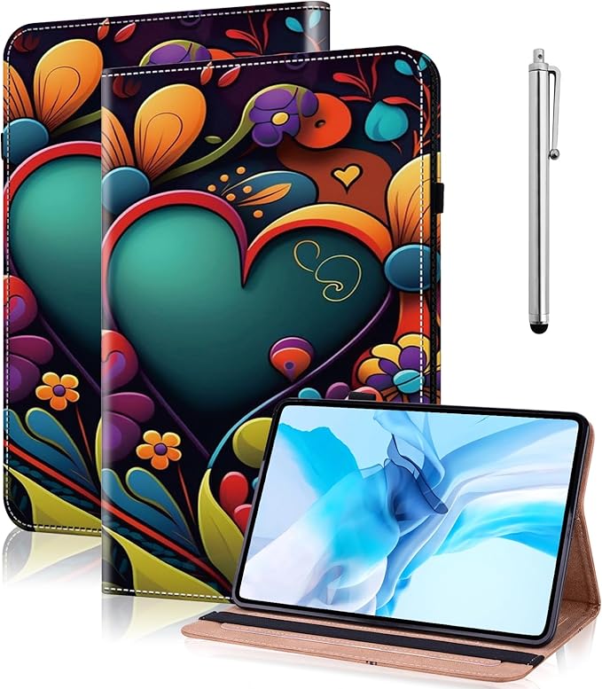 Case for Lenovo Idea Tab Pro 12.7 inch 2025 Tablet Multi-Angle Viewing Premium PU Leather Stand Case with Elastic Strap &amp Card Slots/Holder for Lenovo Idea Tab Pro 12.7 - Watercolor