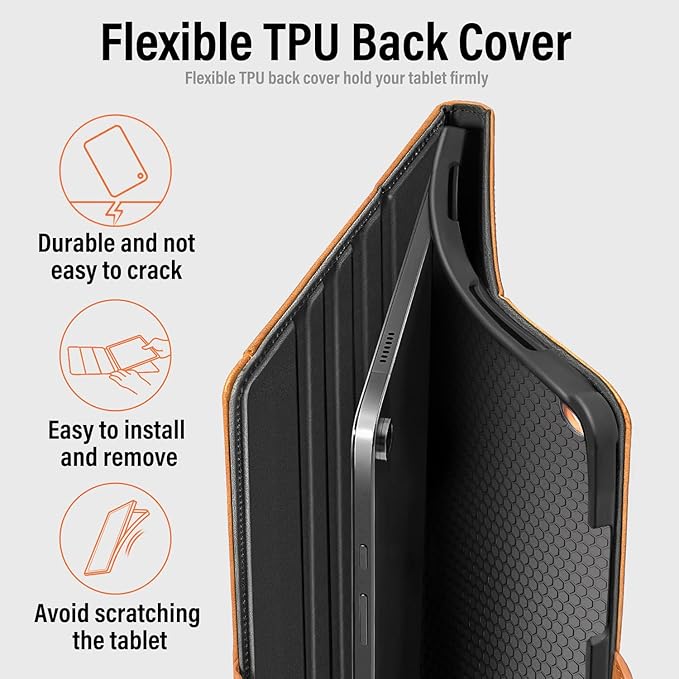 Case for Samsung Galaxy Tab A11+/A11 Plus/A9+ Plus 5G Tablet 11 Inch 2026/2023 (SM-X230/X236/X238/X210/X216/X218u) with PocketMagnetic ClosureMulti Angle CoverAuto Sleep/WakeBrown