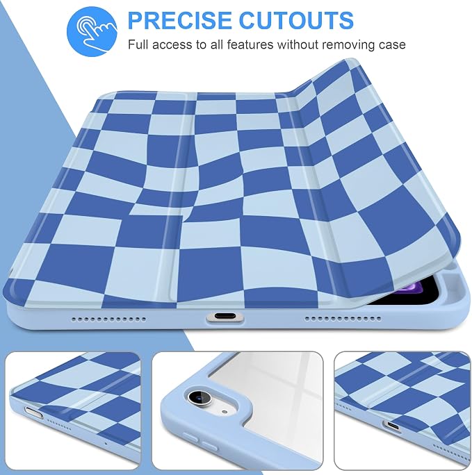 Blue Wavy Checker