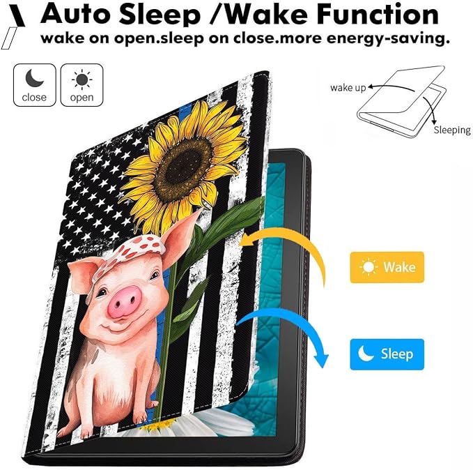 American Flag Pig & Sunflower