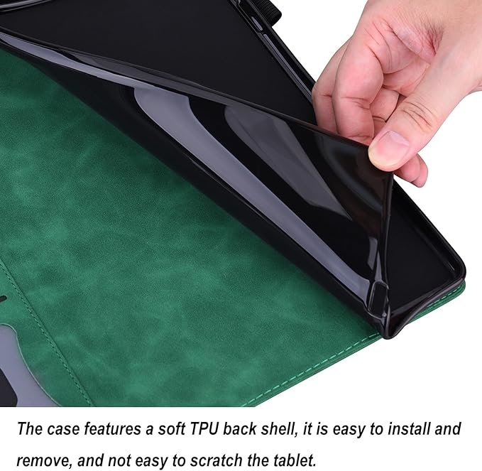 for OnePlus Pad 2 Case 12.1 inch 2024 Released Retro Folio Shell for OnePlus Pad Pro Cover with Card Holder &amp Multi-Angle Stand -Green