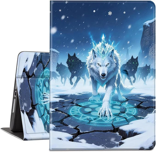 Case for Amazon Kindle Fire HD 10 and Fire HD 10 Plus 10.1 Tablet Case (13th/11th Generation 2023/2021 Release) Slim Fit PU Leather Cover with Auto Sleep/Wake - Wolf