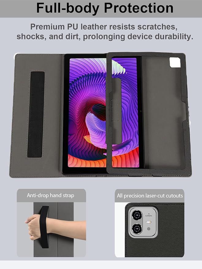 Tablet Case Work with Teclast Artpad 12.7 Protective Tablet Cover Sleeve with Pen Holder to Securely Store Stylus Stand Function Handheld Band Shock Resistant