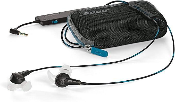 Bose QuietComfort 20 Acoustic Noise Cancelling Headphones Compatible with Apple Devices Black (Renewed)