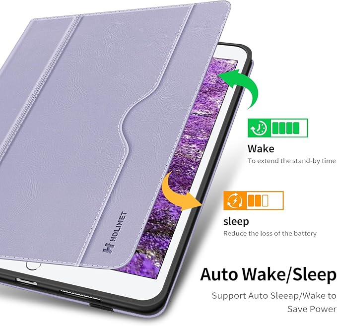 H HOLIMET Case for iPad Air 3rd Generation/iPad Pro 10.5 inch with Pencil Holder Soft TPU Stand Smart Cover Auto Wake/Sleep Stand for 10.5 iPad Air 3 2019 / iPad Pro 2017 (Purple)