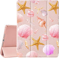 JOYLAND Conch Shell Case for iPad 10th Generation Case 10.9 inch/iPad (A16) 11th Generation 11 Inch 2025 with Pencil Holder-Trifold Stand Protective Cover with Soft TPU BackPink