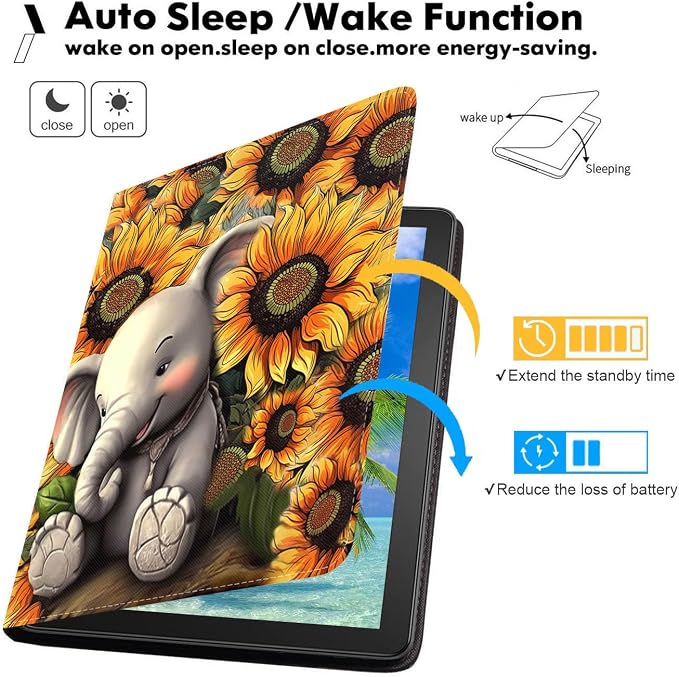 Elephant and Sunflower