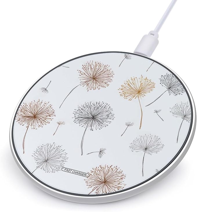 Dandelion Fast Portable Charger 10W Funny Graphic Phone Charging Pad with USB Cable