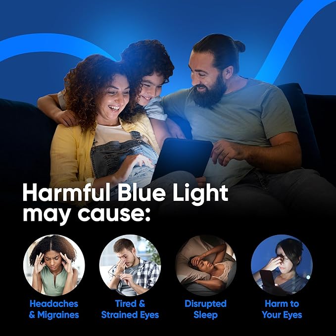 Ocushield Screen Protector for iPhone 17 Pro – Blue Light Tempered Glass Blue Light Filter 95% Transparency Bubble-Free Install Scratch-Resistant Case Friendly