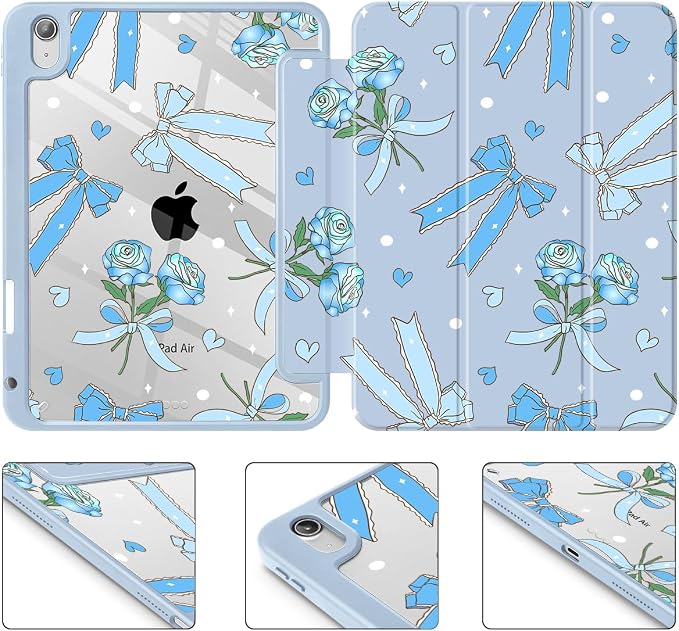 Bow & Rose Blue