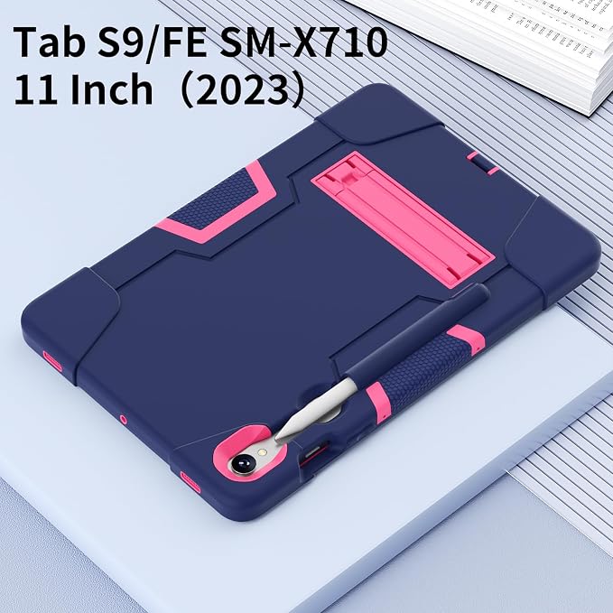 Navy blue+Rose Red