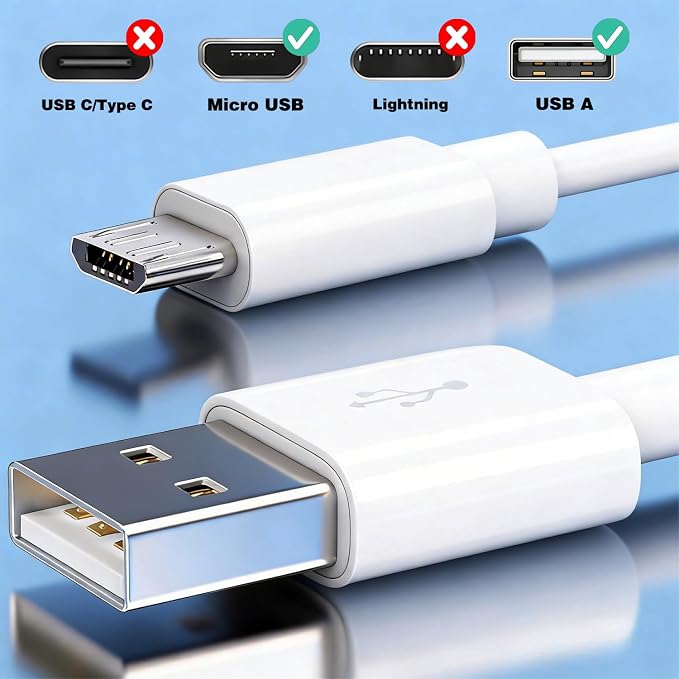 2 × (5v1a white+micro usb cable)