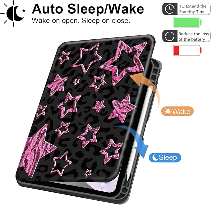 Leopard Black-Pink Stars