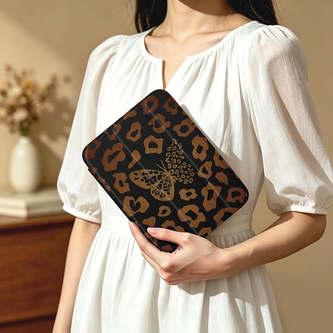Brown leopard print butterfly