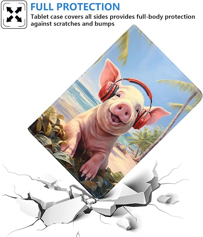 Cute Pig with Headphones