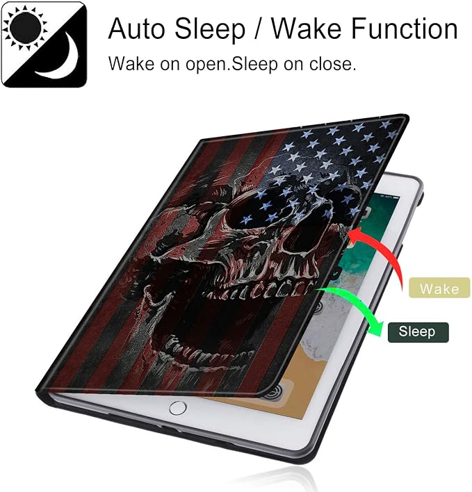 American Flag and Skull