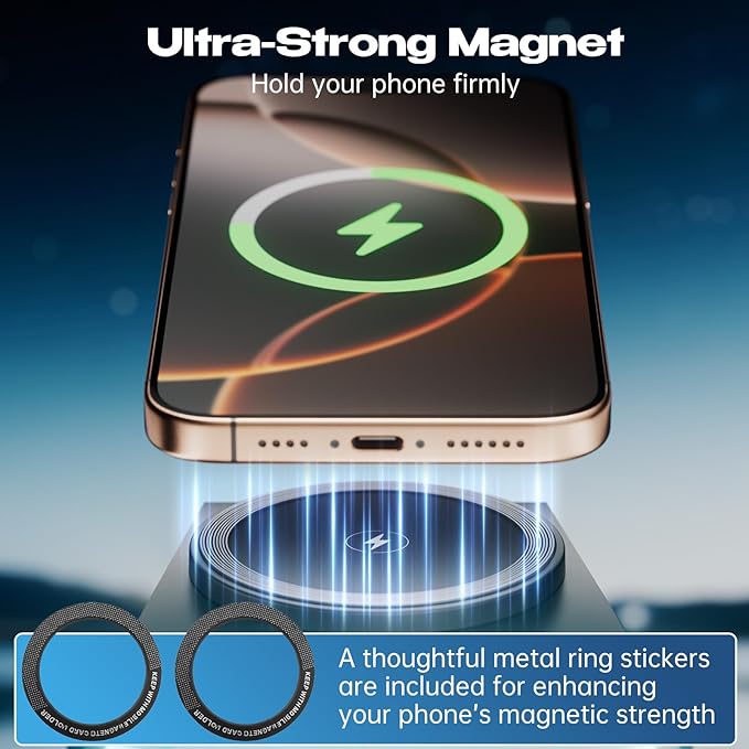 CyberDockV2 3-In-1 Wireless Charging Station Cybertruck 1:25 Scale Charger with Qi2 Certified 15W Charging for iPhone iWatch AirPods Magnetic Rotating Charger with Ambient Light 30W Adapter Sliver