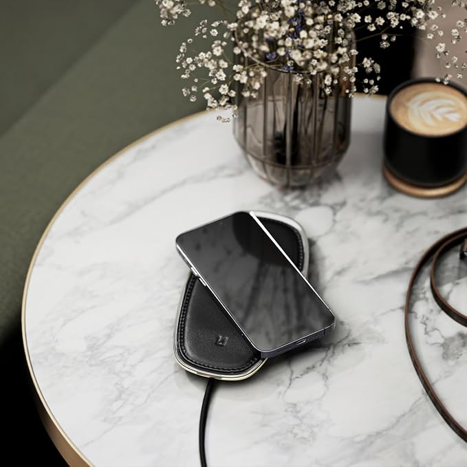Lunar Artefacts Wireless Charger Lunar Black Shadow Chrome Plated Brass