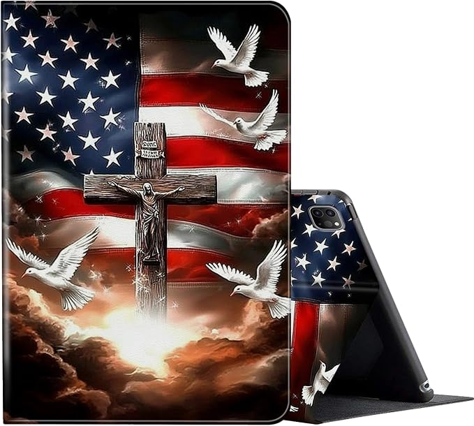 American Flag with Cross Dove