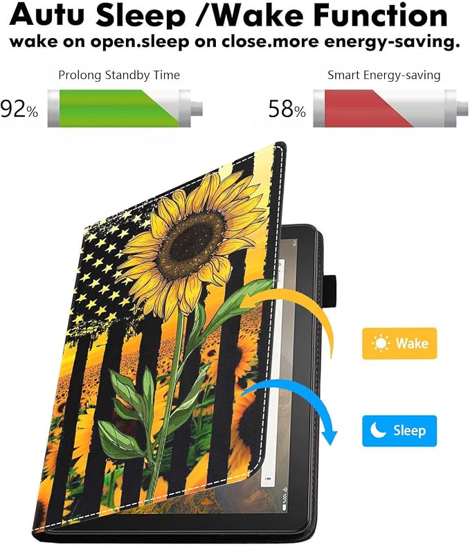 American Flag and Sunflower