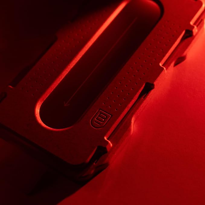 BodyGuardz Red Light Converter Privacy Screen Protector – Passive Red Light Therapy for Face - Promotes Better Sleep Healthier Skin Reduced Eye Strain - Privacy Glass Easy Install (iPhone 14 Pro Ma