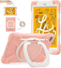 BATYUE for iPad mini 5/4 7.9 Inch Case (2019/2015) Protective Shockproof Cover with 360° Kickstand Detachable Shoulder Strap &amp Pencil Holder for Women &amp School - Rose Gold