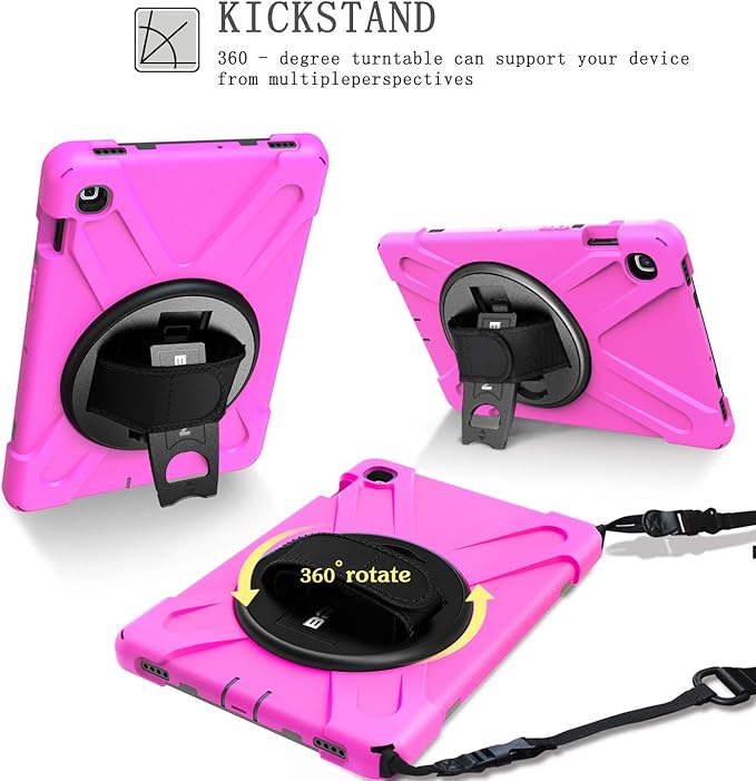 BRAECN for Samsung Galaxy Tab S5e Case 10.5 inch 2019 Heavy Duty Shockproof Case with 360 Rotating Kickstand/Hand Strap&ampShoulder Strap for Galaxy Tab S5e 10.5‘’ Tablet SM-T720/SM-T725