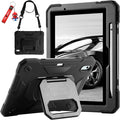 MARKILL for iPad Air 11 Case (M3) 2025/ iPad Air 11 Case 2024 (M2) with Pen Slot/360 Rotating Grip Magic StandKeychain/Shoulder StrapFull-Body Rugged Cover for iPad Air 6th Generation (Black)