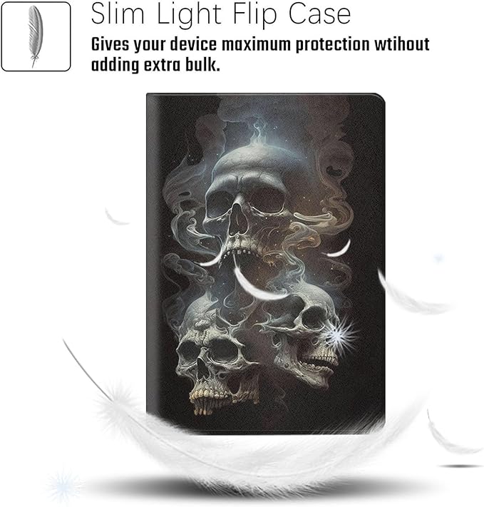 Case for iPad 10.5-Inch (iPad Air 3rd 2019/iPad Pro 2017)Adjustable Stand Auto Wake/Sleep Function Full Body Protection Cover - Skull Smoke