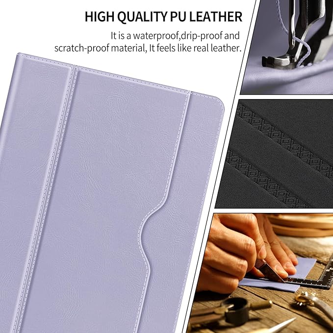 H HOLIMET Case for iPad Air 3rd Generation/iPad Pro 10.5 inch with Pencil Holder Soft TPU Stand Smart Cover Auto Wake/Sleep Stand for 10.5 iPad Air 3 2019 / iPad Pro 2017 (Purple)