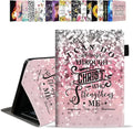 Case for Amazon Kindle Fire HD 10 &amp 10 Plus Tablet 10.1 (13th/11th Generation 2023/2021 Release) - PU Leather Folio Case with Smart Auto Wake/Sleep Pink Background Quote Bible Verse Phil 4:13