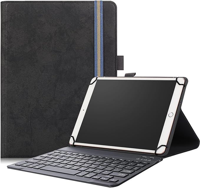 Neezee for 9-11” Nubia Pad SE/DOOGEE Tab A9+ Tablet Case with Keyboard – Slim 2-in-1 Folio Cover (Black Nubia Pad SE/DOOGEE Tab A9+)