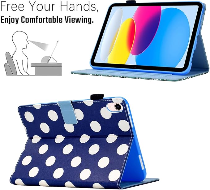 02 Navy Polka Dots