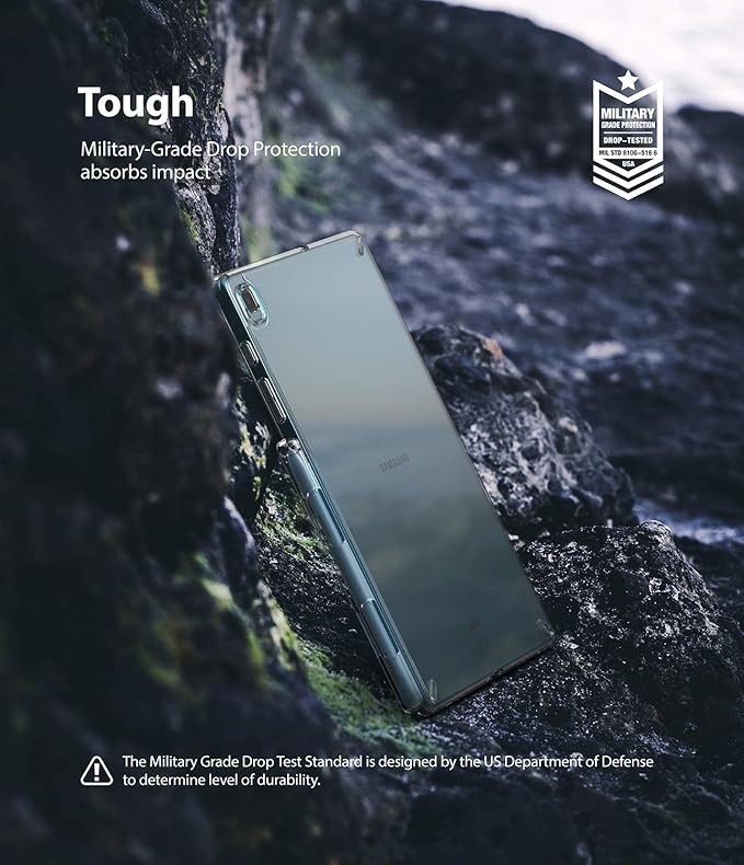 Ringke Fusion Case [Built-in Pen Holder] Compatible with Samsung Galaxy Tab S6 Lite Case 10.4 Inch 2024/2022 / 2020 Transparent Hard Back Shockproof Cover - Clear