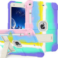 Case for iPad 9th/8th/7th Generation 2021/2020/2019(10.2 inch) Heavy Duty Shockproof Rugged Protective 10.2 Cover with Built-in Stand for iPad 9 8 7 Gen(White+Color)