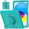Batianda Ultimate Protective Case for New iPad 11th Generation 11 inch 2025 A16 Chip Sturdy Rugged Shockproof Silicone Tablet Cover with 360° Rotatable Ring Kickstand &amp Pencil Holder Blue