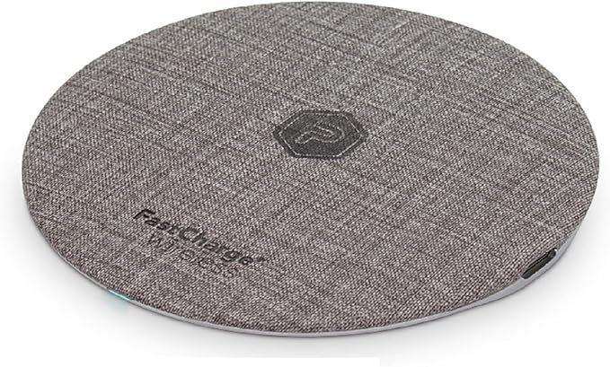 Wireless Fast Charger 15W Aluminum Fast Charging Pad USB-A to USB-C Cable Included Compatible with iPhone Apple &amp Android AC Adapter Included | Gray
