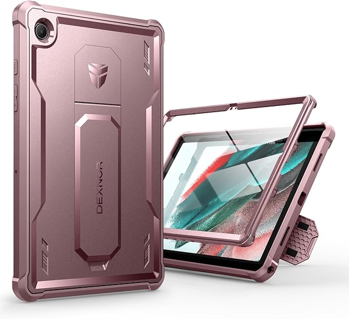 Dexnor Case for Samsung Galaxy Tab A8 10.5 Inch 2022 [Built in Screen Protector &amp Kickstand] Heavy Duty Shockproof Full Body Protective Cover for Galaxy Tab A8 Case-Pink