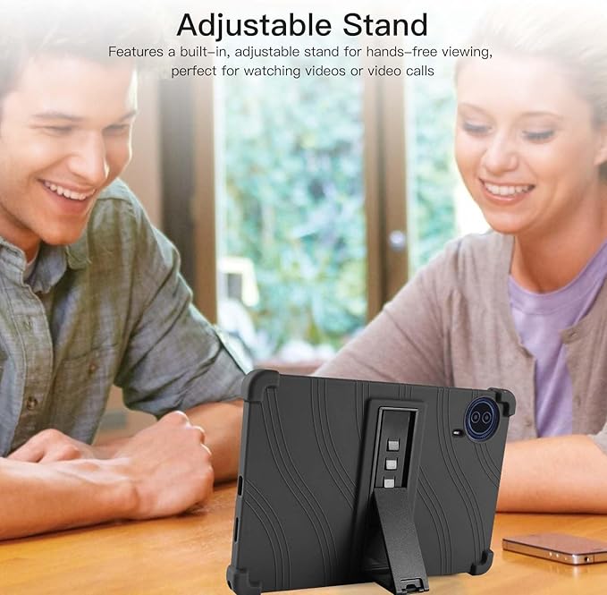 Case for Callsky-Tab Ctab 14 Tablet 14 inchSoft Silicone Protector CoverKids FriendlyAdjustable Stand Tablet Cover4 Corners Thicken ShockproofBlack