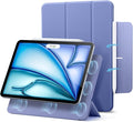 ESR for iPad Air 11 Inch Case M4/M3/M2 (2026/2025/2024) iPad Air 5th/4th Gen (2022/2020) Powerful Magnetic Attachment Slim Trifold Stand Case Auto Wake/Sleep Durable Protection Purple