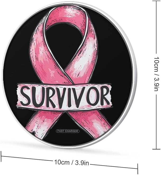 Breast Cancer Survivor Phone Charger Magnetic Charging Pad Anti-Slip with USB Cable