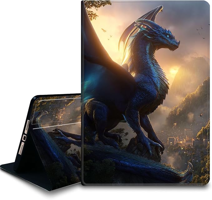 Bxgolkgd Tablet Case for 7 Kindle Paperwhite 2024 (12th Gen) &amp Kindle Colorsoft Signature EditionAuto Wake/Sleep FunctionBlue Dragon