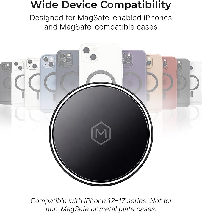Qi2 15W Wireless Car Charger CD Mount for MagSafe - Magnetic Wireless Charger - Built in on/Off Switch for Charging - Fast Charging &amp Compatible with iPhone 17 16 15 14 13 12 Series