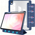 for Samsung Galaxy Tab S11 Tablet CaseMagnetic Split Acrylic Case– with Pen SlotPU Leather Material Detachable StandSlim Protective Cover for S11ShockproofLightweight[Dark Blue]