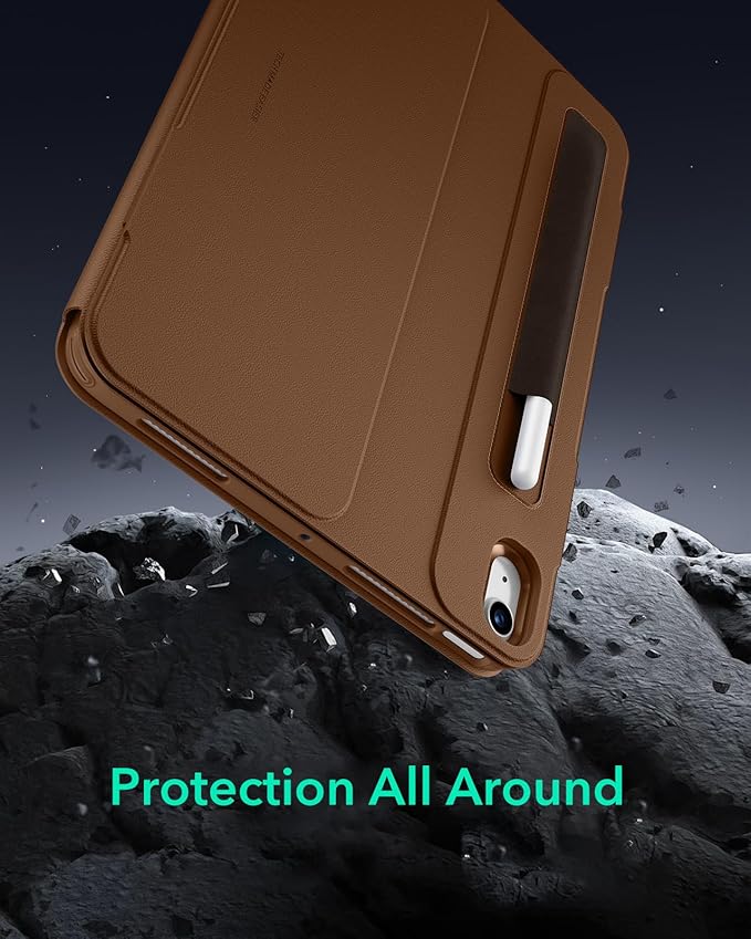 ESR for iPad Air 11 Inch Case M4/M3/M2 (2026/2025/2024) iPad Air 5th/4th Gen Case (2022/2020) 10.9 Inch Removable Magnetic Cover Adjustable Portrait/Landscape Stand 9 Standing Angles Brown
