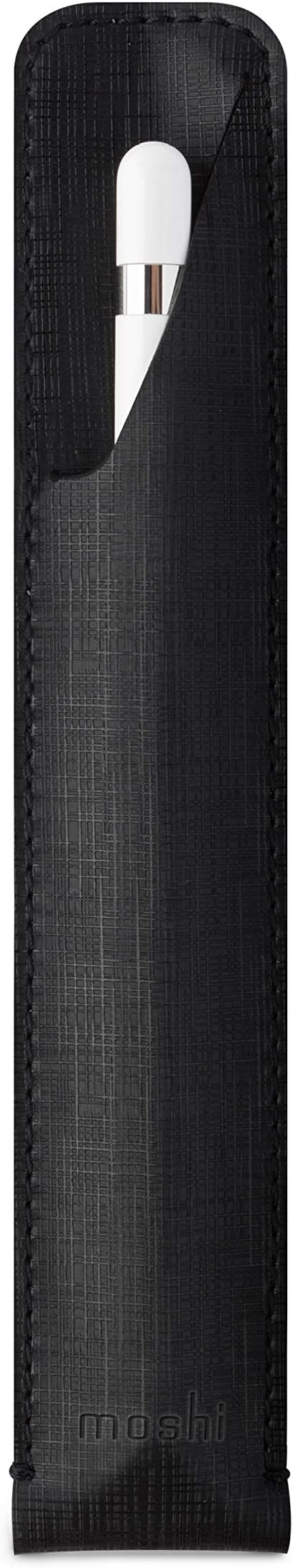 Moshi Magnet Vegan Leather Case for iPad Pencil Ultra-Slim Microfiber Lining Attaches to Moshi’s VersaCover Case Scratch Protection Metro Black