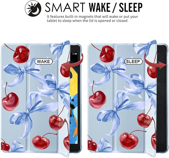L-Blue Bows&Cherry
