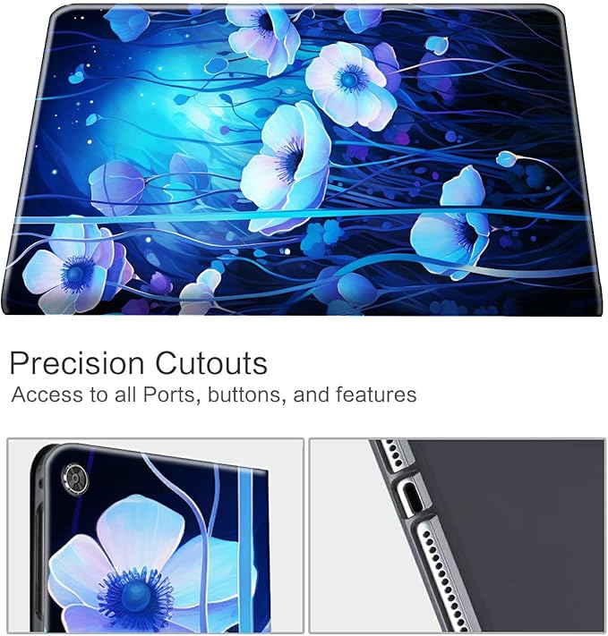 Case for Kindle Fire Max 11 Case (13th Generation 2023 Release) 11 PU Leather Shockproof Stand Protective Cover with Auto Wake/Sleep for Fire Max 11 2023Purple Flowers